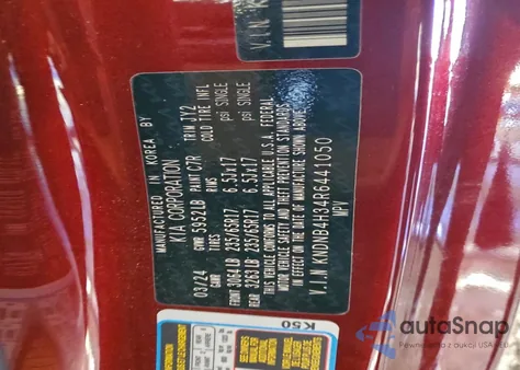 2024 Kia Carnival Lx from USA, damaged, VIN KNDNB4H34R6441050